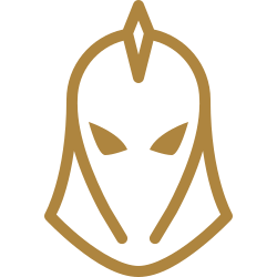 Gold armored head icon