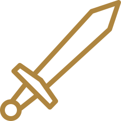 Gold sword icon